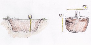 carfully measure root ball to determine size of planting hole